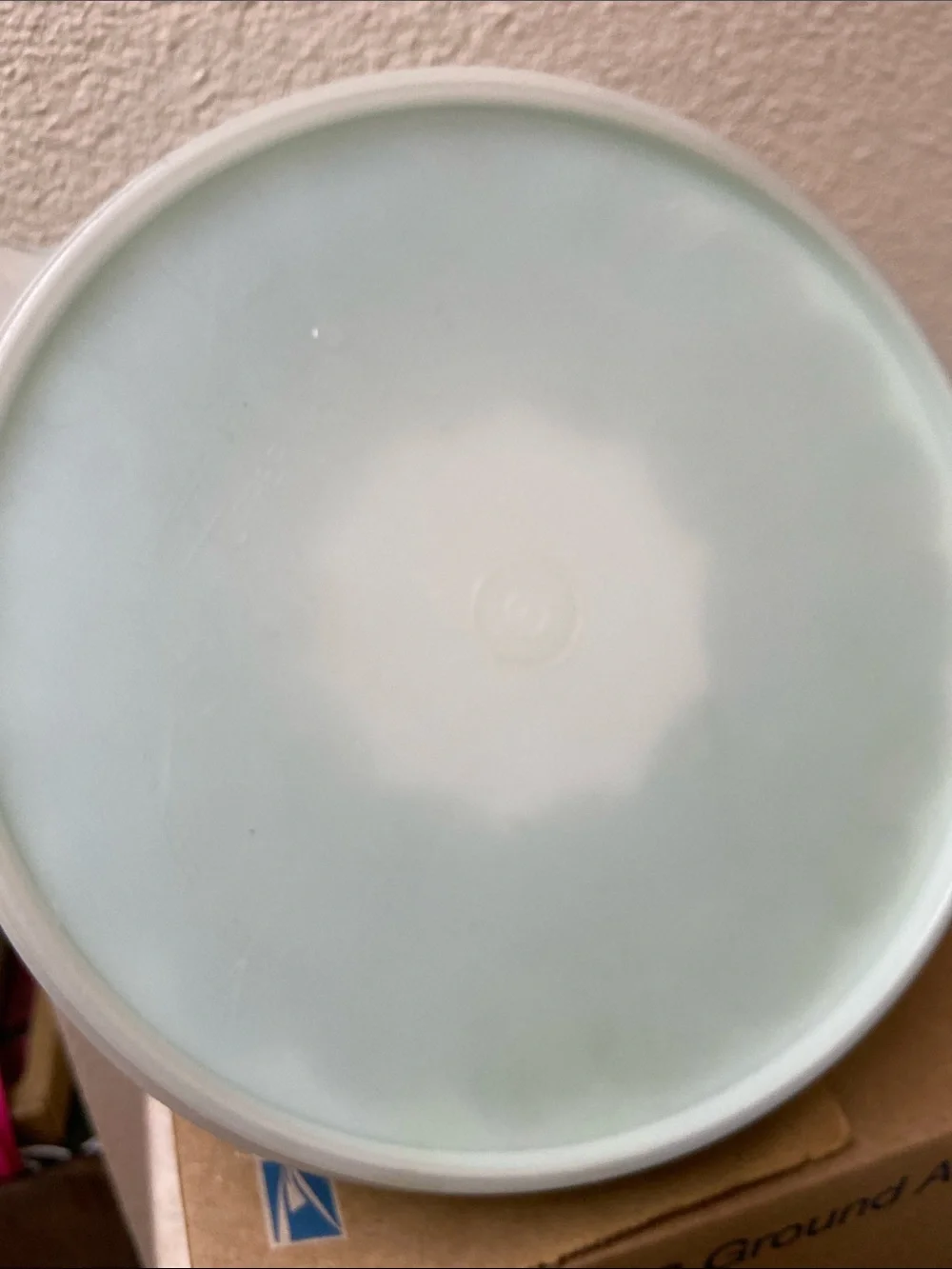 Vtg, Tupperware Jello-Ring Mold Mint Blue Plastic with Lids - Set of Two